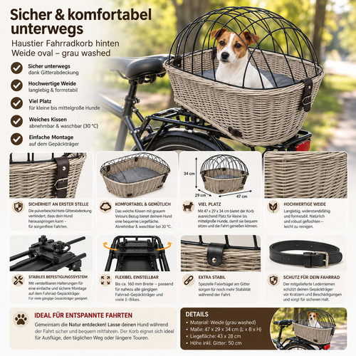 Aurexis haustier fahrradkorb - aurexis,